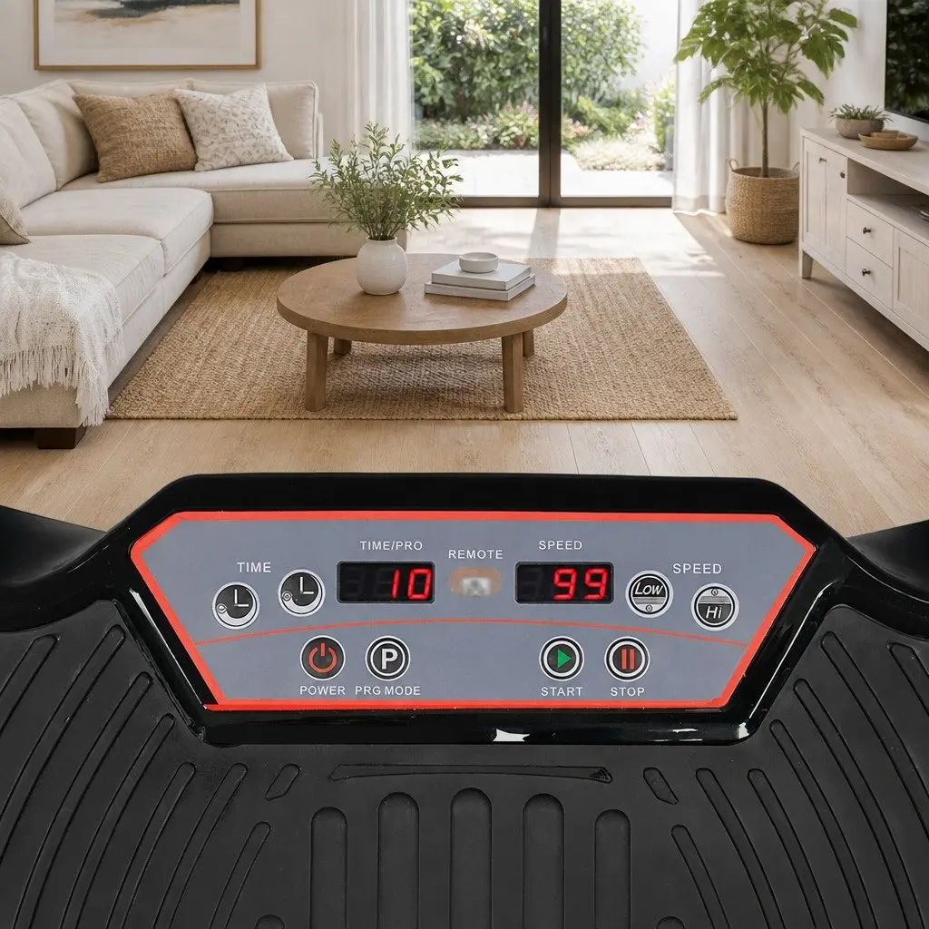 Vibration Machine Platform Whole Body Exercise Trainer 70 x 39 x 13cm Black