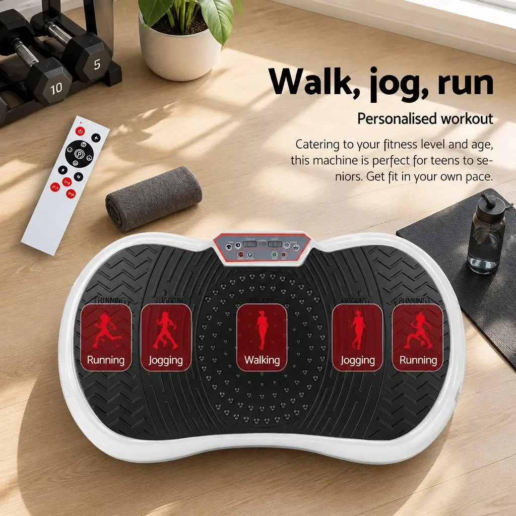 Vibration Machine Whole Body Trainer Home Gym 70 x 39 x 13cm White
