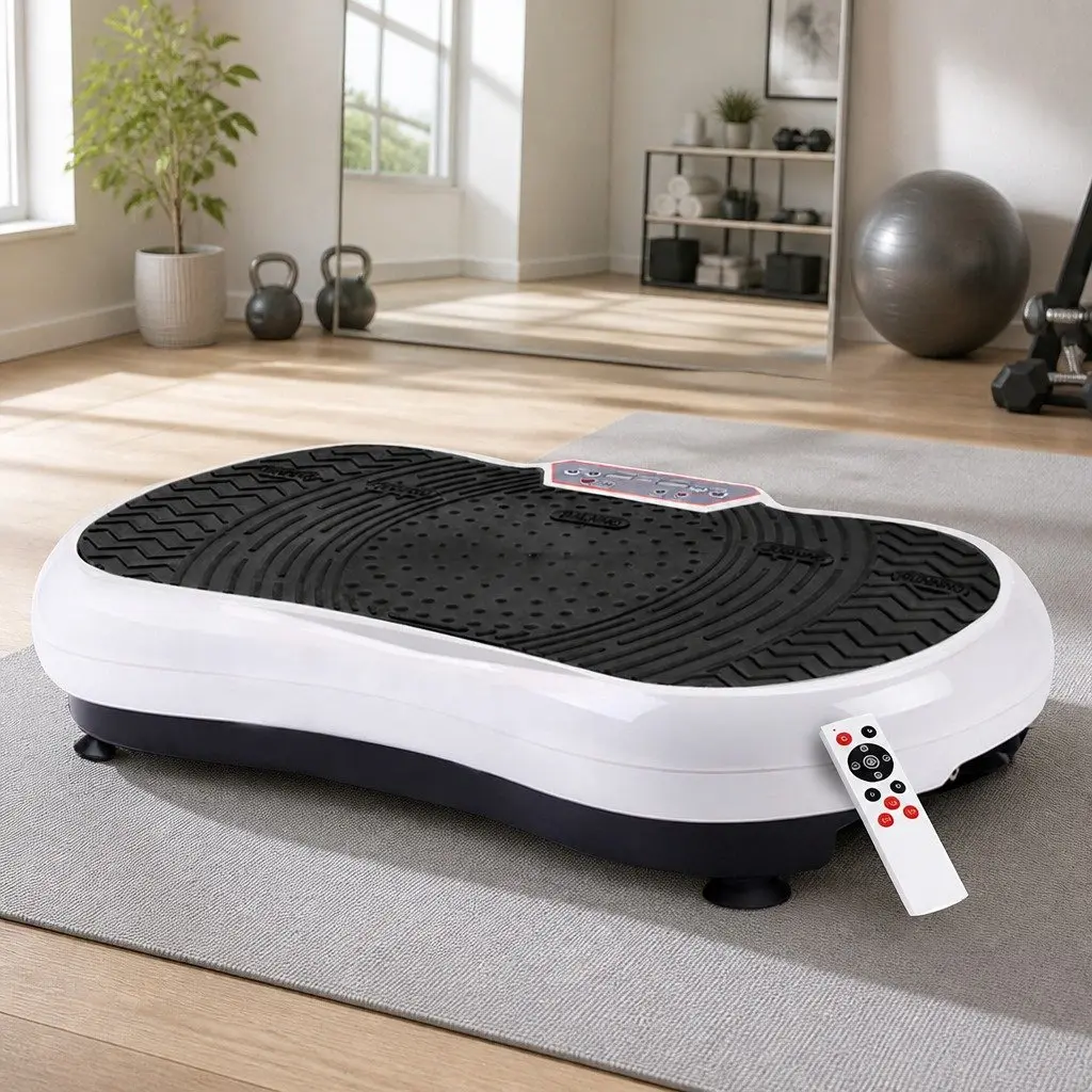 Vibration Machine Whole Body Trainer Home Gym 70 x 39 x 13cm White