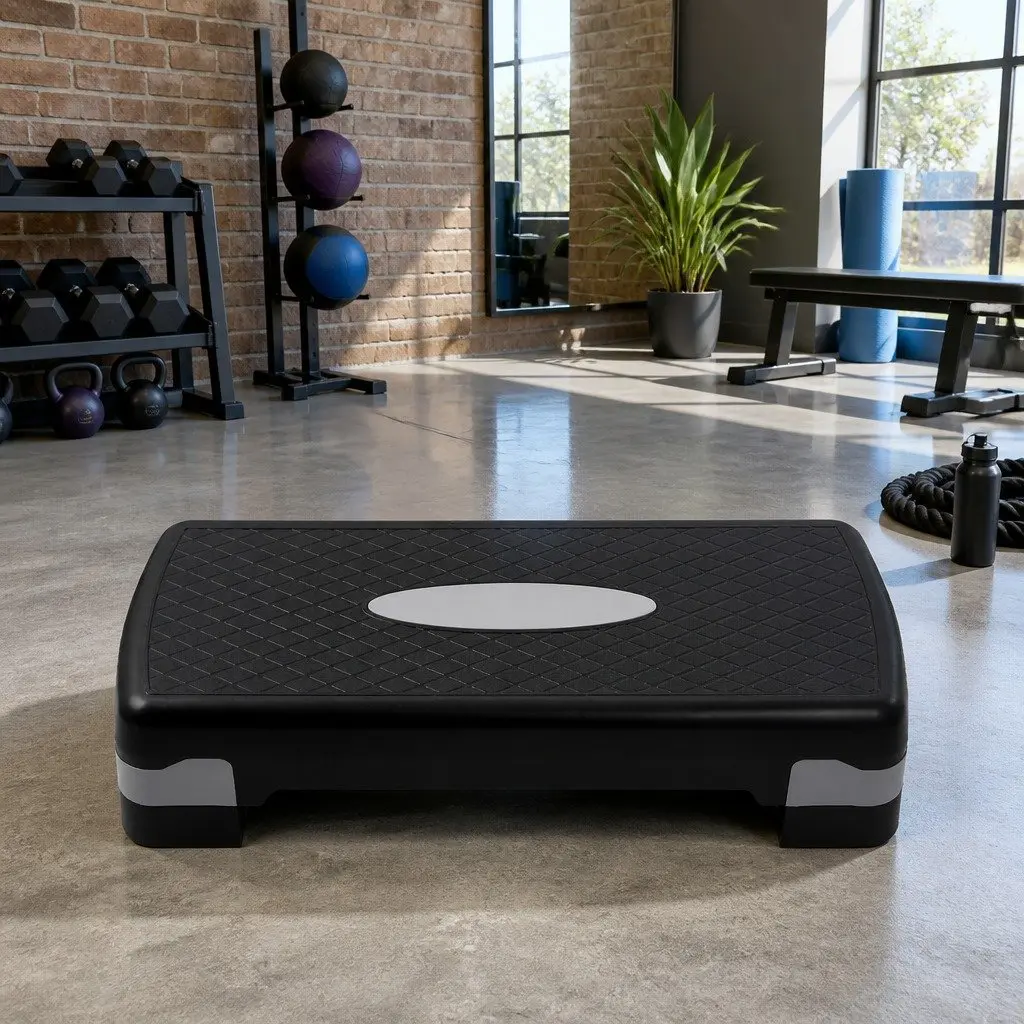 Aerobic Step Fitness Training Platform Adjustable 66cm x 26cm Grey