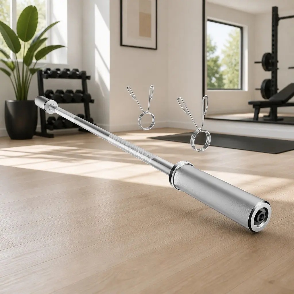 Olympic Training Bar Weight Lifting Bar 1.2m Silver