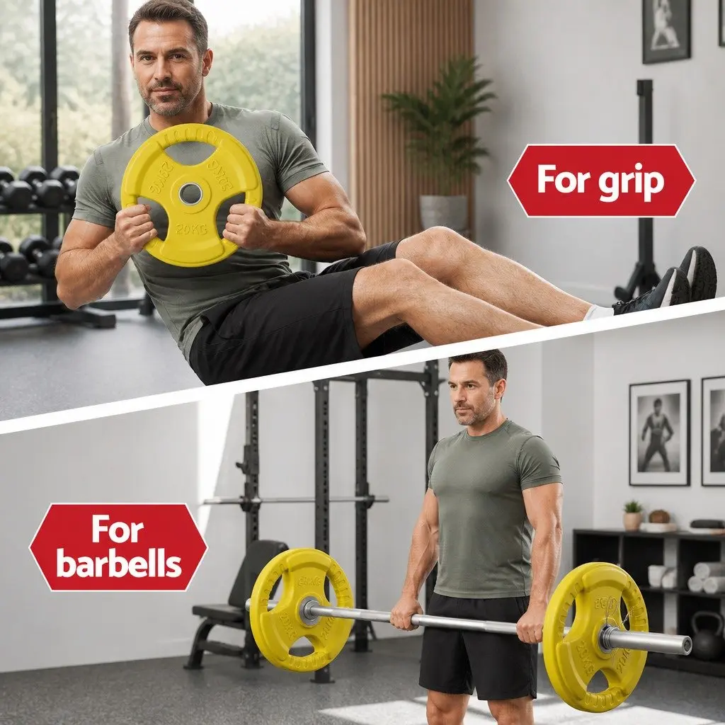 Olympic Weight Plate 20kg Strength Training Cast Iron Yellow