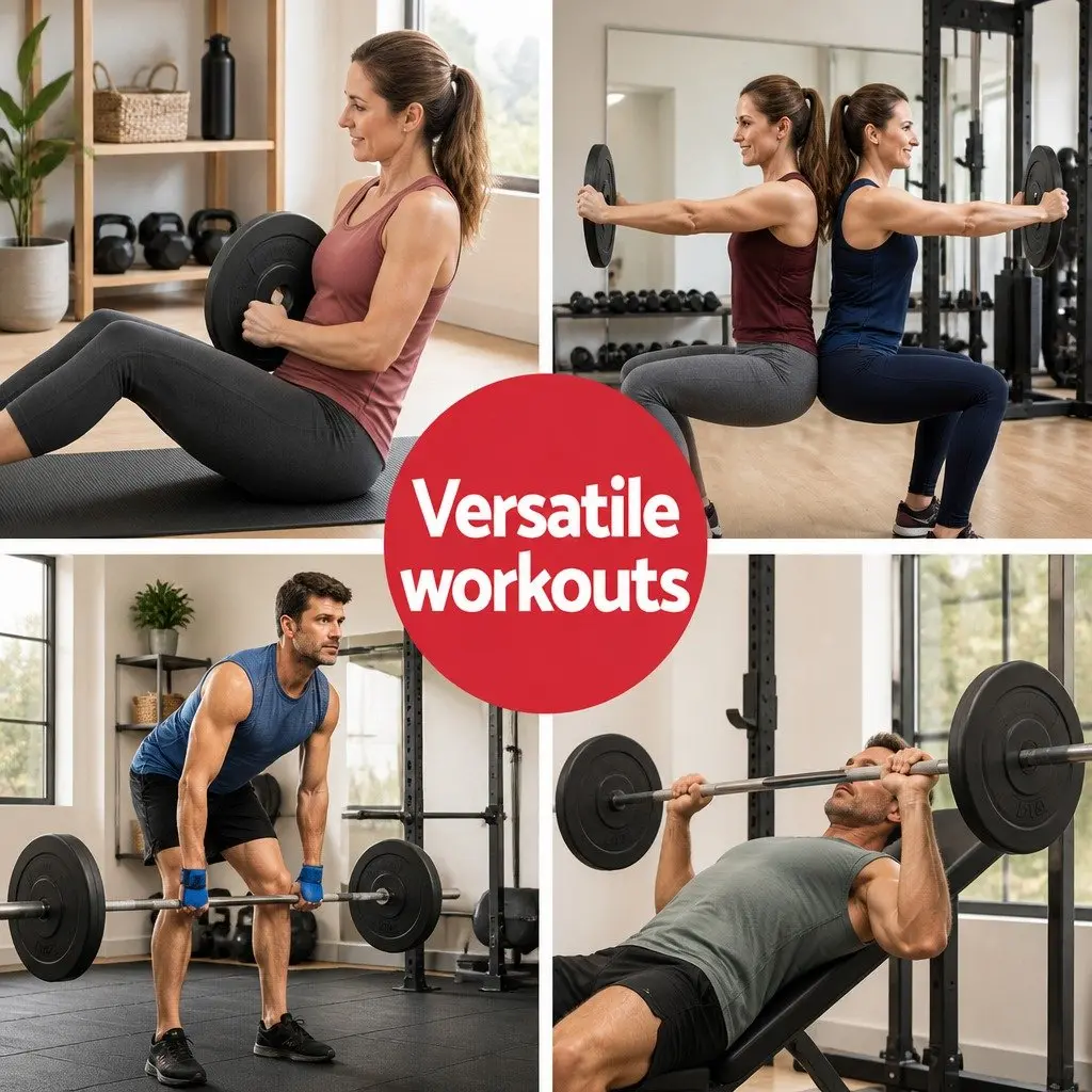 Weight Plates Standard Barbell 10kg Cast Cement Home Gym Lifting Black 2 Piece