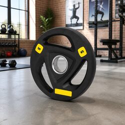 Reliable 5kg Weight Plate with Rubber Coating for Strength Training