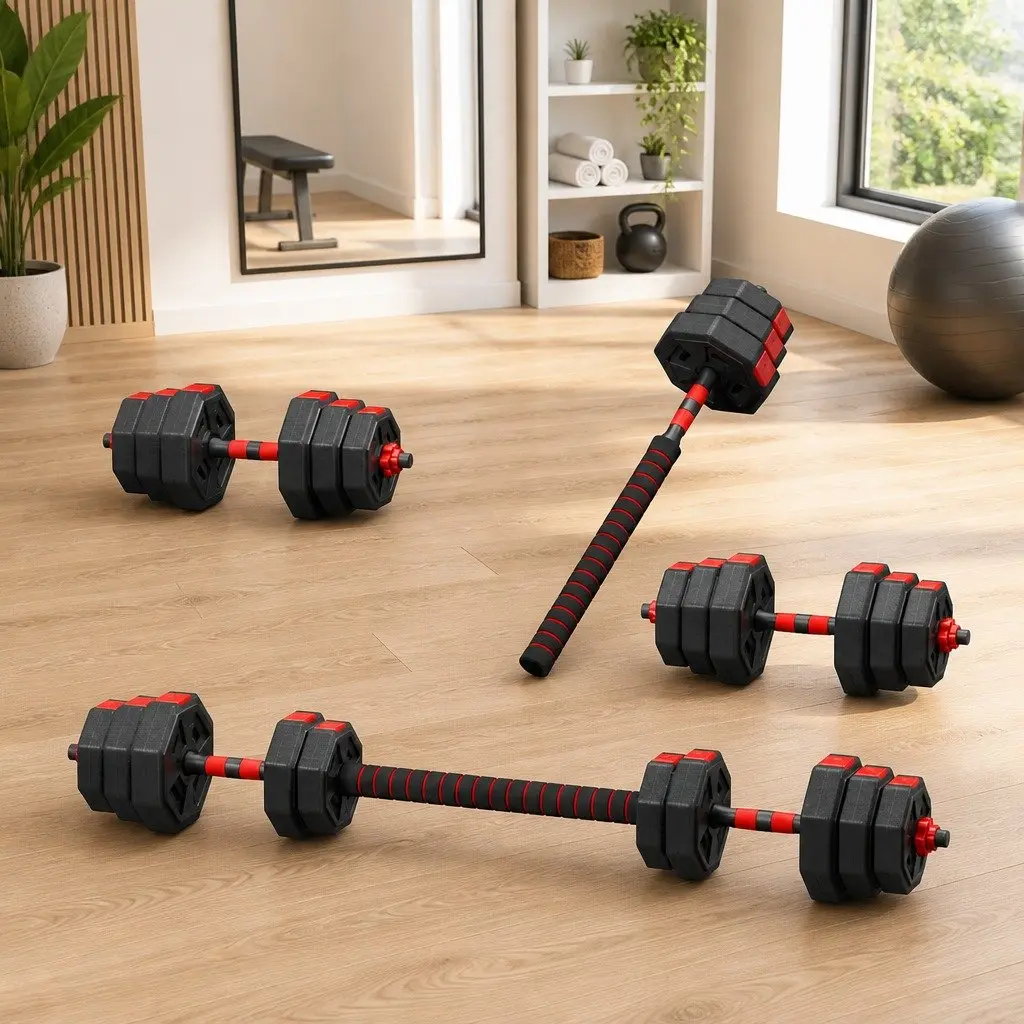 20kg Dumbbell and Barbell Set for Home Workouts