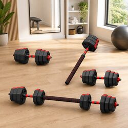 Reliable 20kg Dumbbell and Barbell Set for Home Workouts