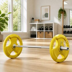 Olympic Barbell 20KG Weight Plate Gym Dumbbell Set Home Weightlifting Exercise
