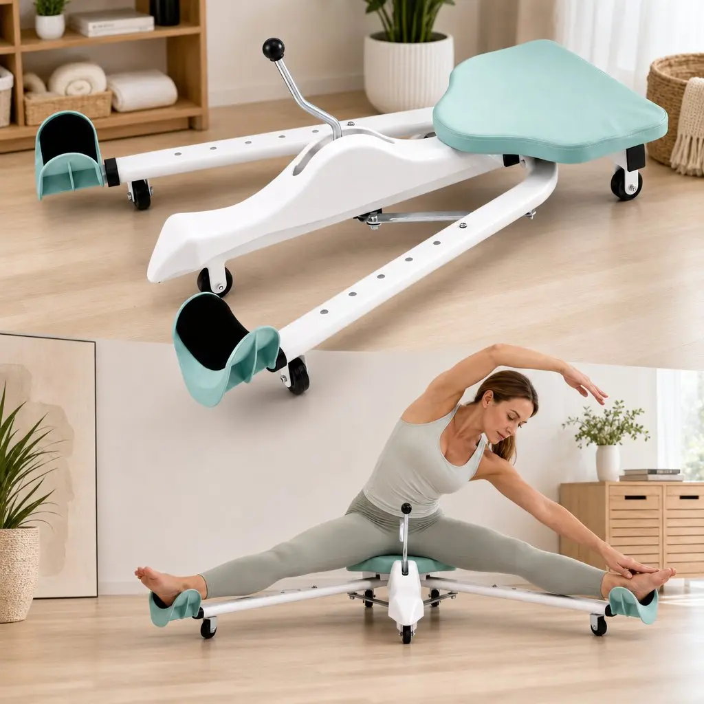 Leg Stretcher Machine Adjustable 180 Degree Foldable Fitness Equipment Green
