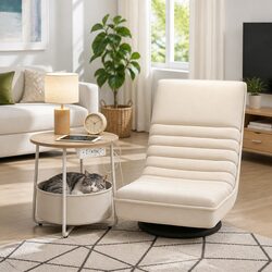 Comfortable and Functional Floor Lounge Chair with Coffee Table