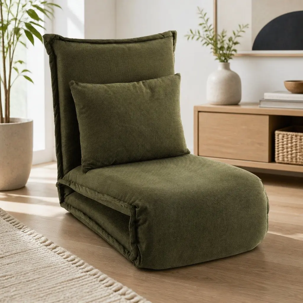 Foldable Green Lounge Sofa Bed