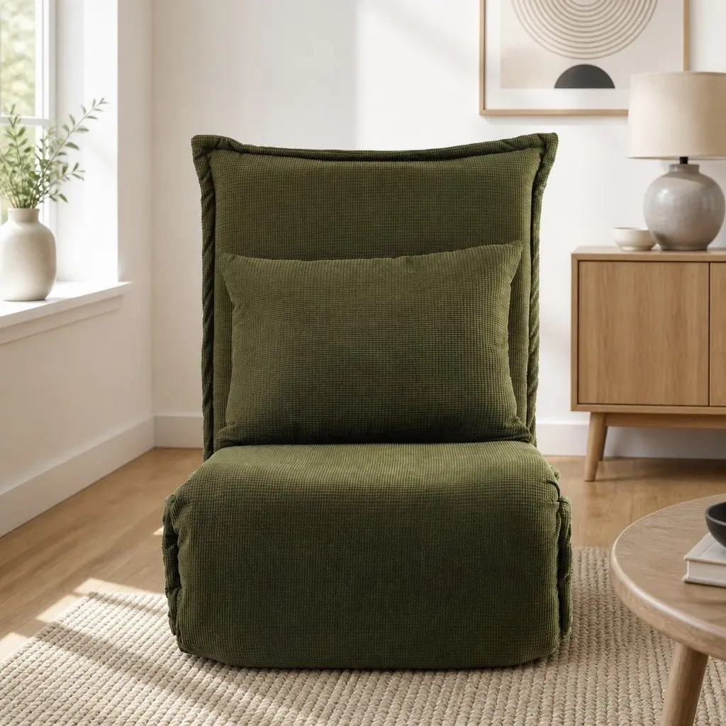 Foldable Green Lounge Sofa Bed