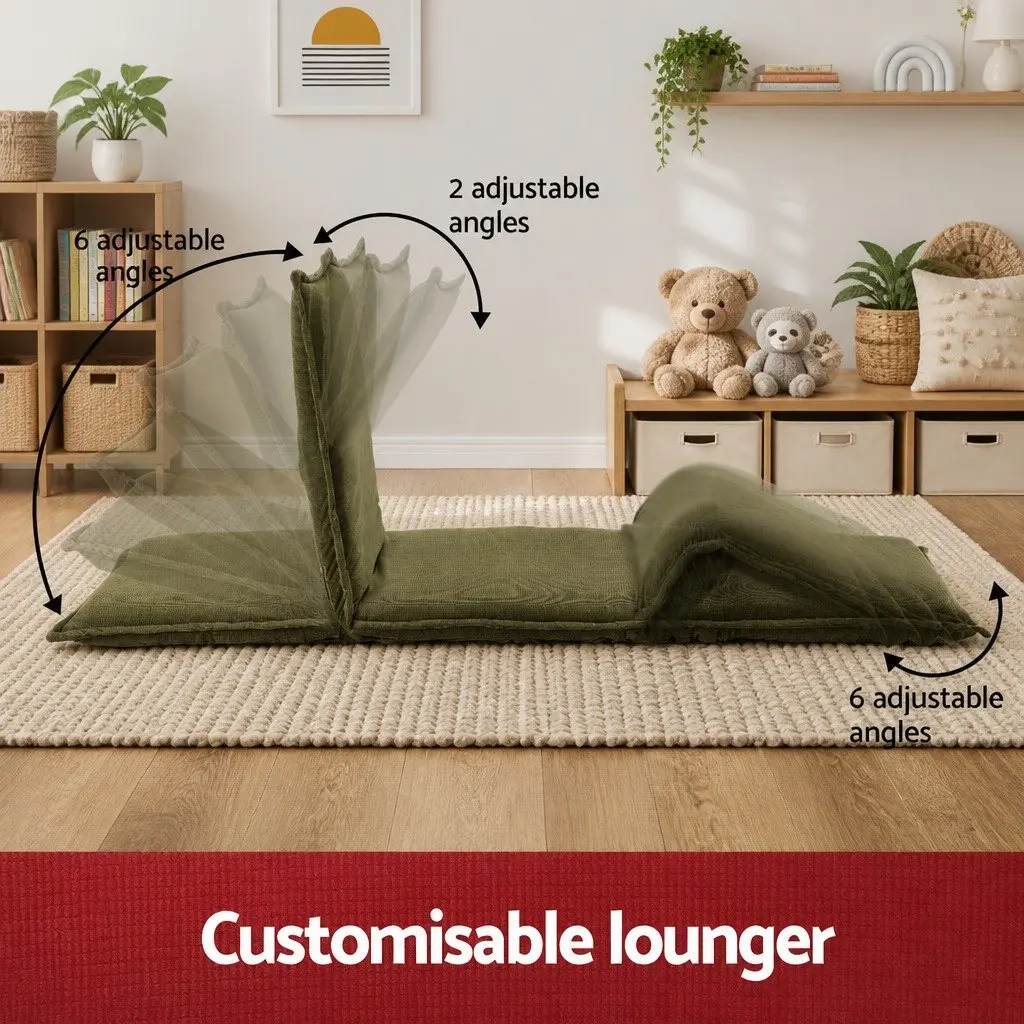 Foldable Green Lounge Sofa Bed
