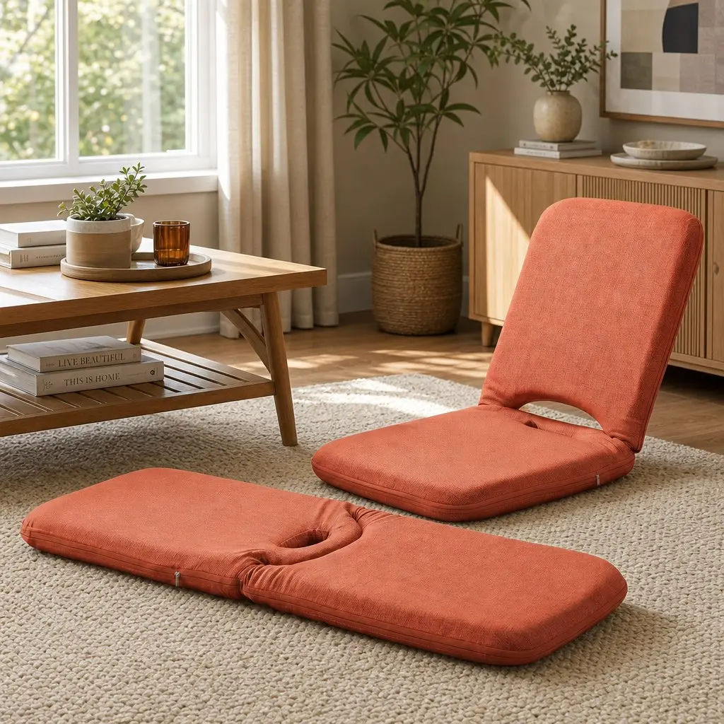 5 Position Floor Chair in Orange