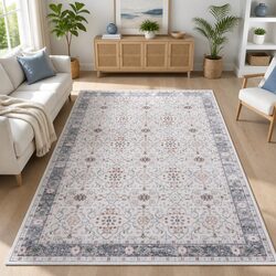 Warm Beige Area Rug 160x230cm for Cozy Living Rooms