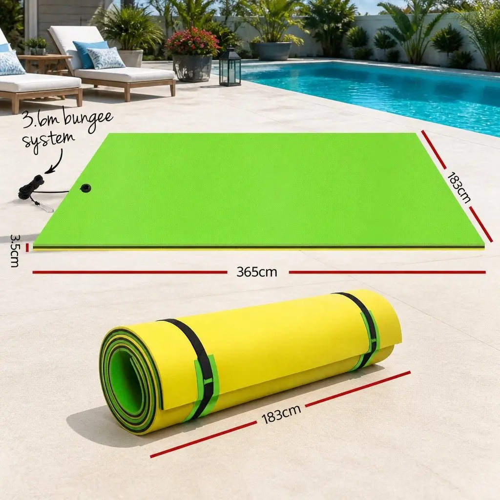 Floating Water Mat XPE Foam Pad 3.5x1.8m Pool Island Platform Beach Lake