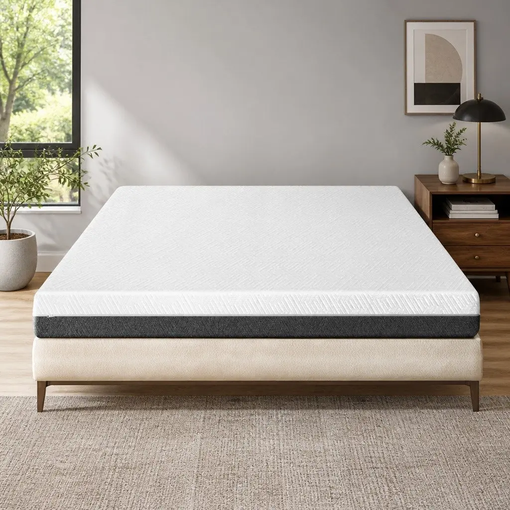 Memory Foam Mattress Single 15cm Cool Gel Pressure Relief Supportive White or Grey