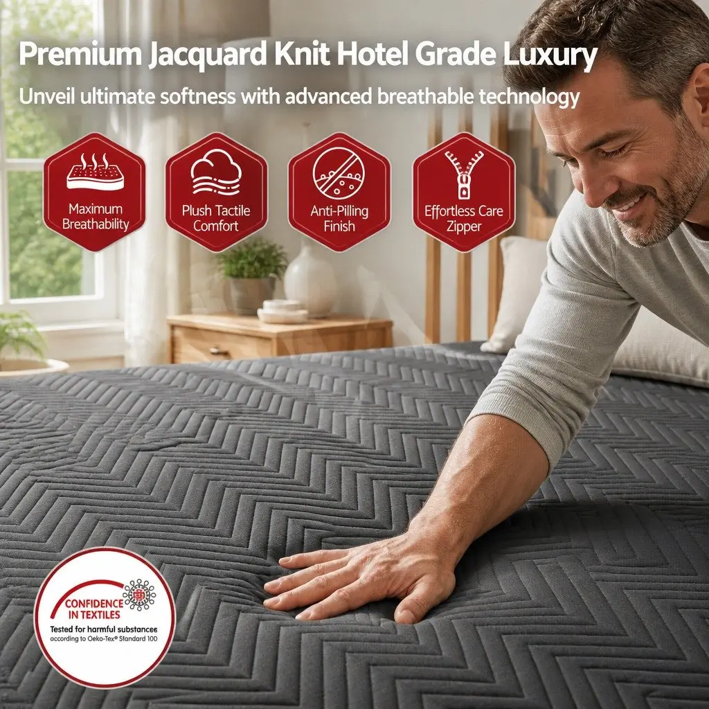 Double Memory Foam Mattress Cooling Gel 30cm Medium Firm Double Black