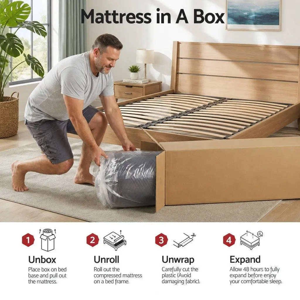 Double Memory Foam Mattress Cooling Gel 30cm Medium Firm Double Black
