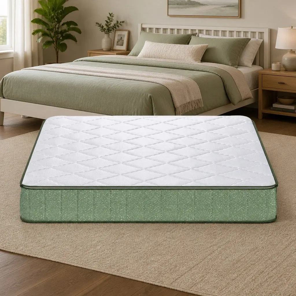 Double Mattress Memory Foam Cooling Gel Infused 25cm Charcoal Green