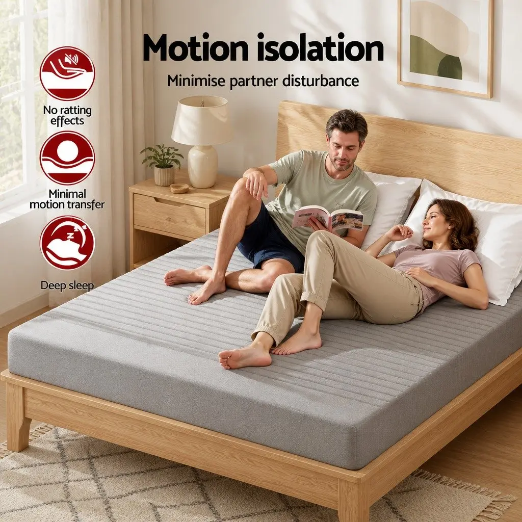 Cool Gel Memory Foam Mattress 7-Zone Charcoal Washable Bamboo Cover Double 15cm