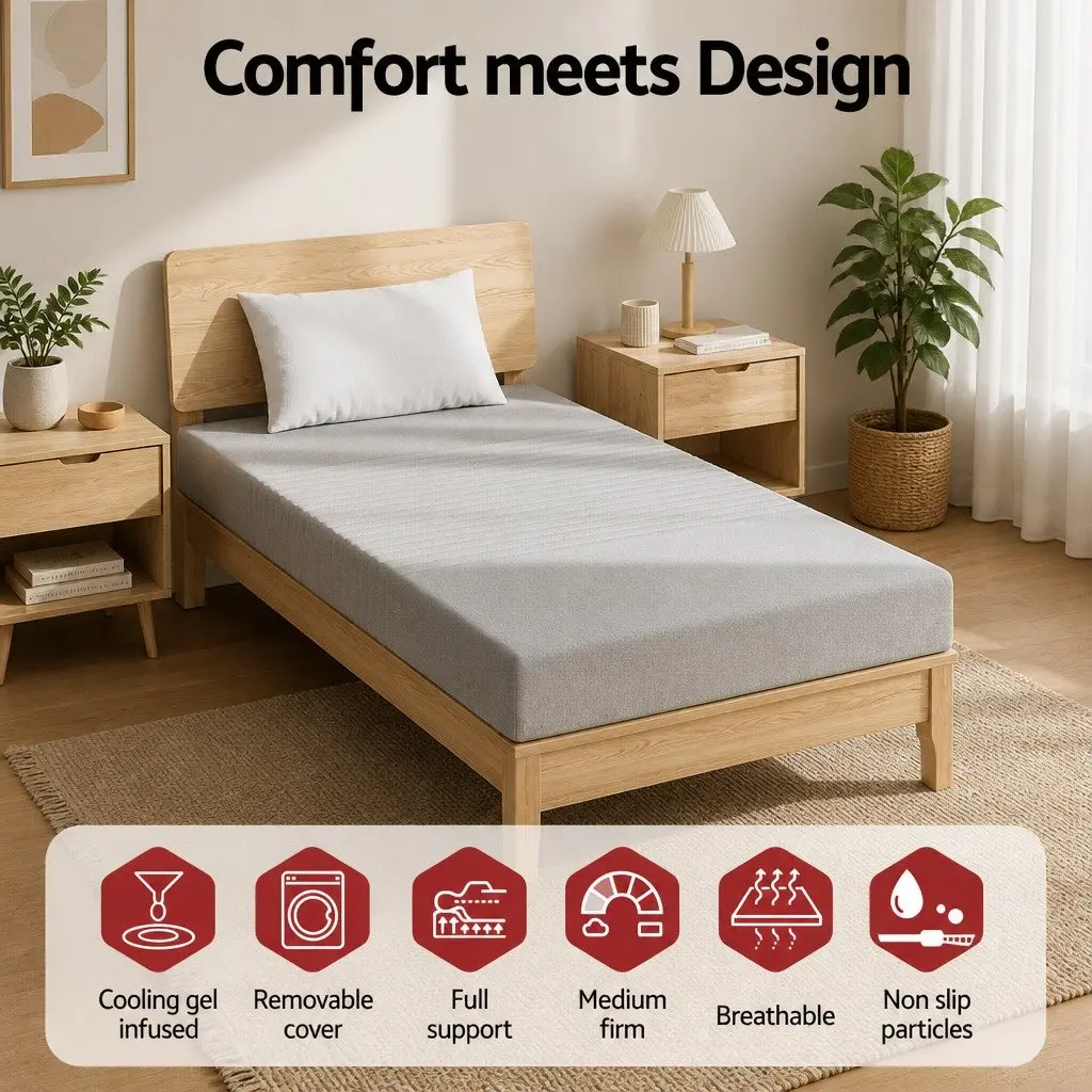 Single Memory Foam Mattress with Cooling Technology