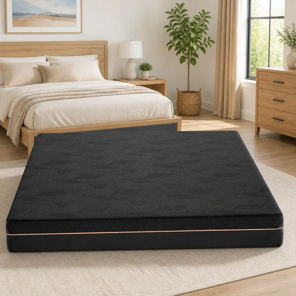 King Size Mattress Memory Foam 18cm Black Cooling Gel Green Tea Foam Support