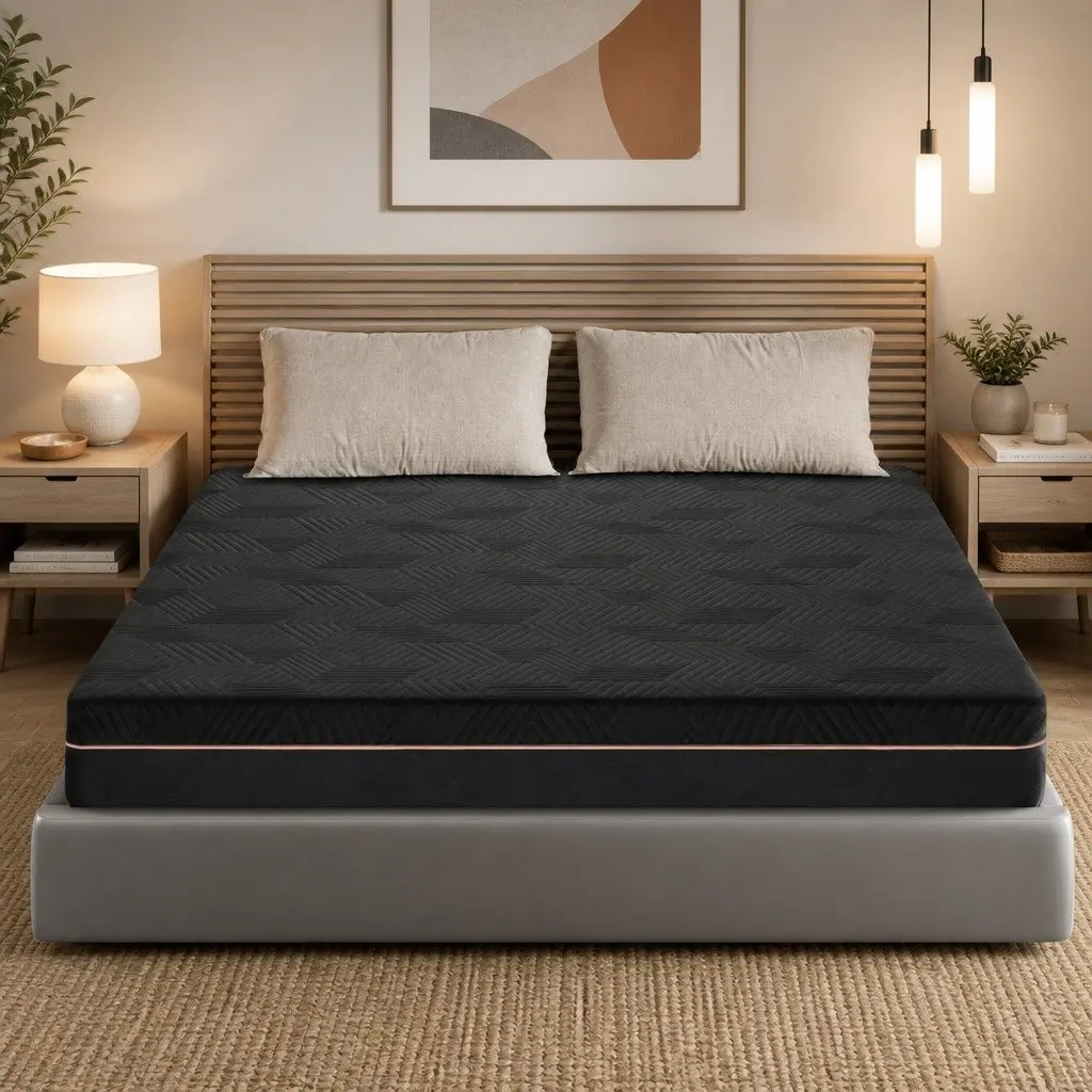 King Size Mattress Memory Foam 18cm Black Cooling Gel Green Tea Foam Support