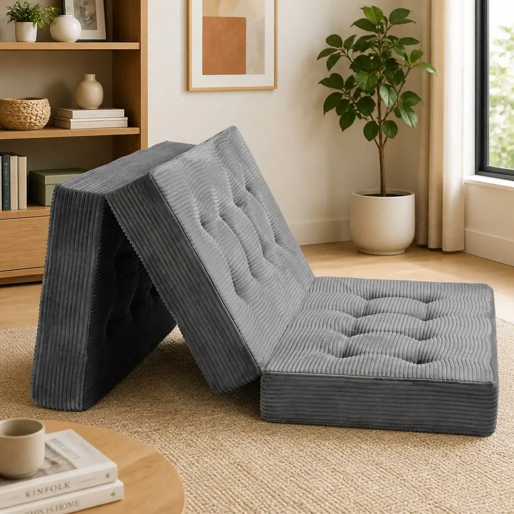 Double Folding Mattress 15cm Foldable Foam Portable Guest Sofa Bed Camping Mat