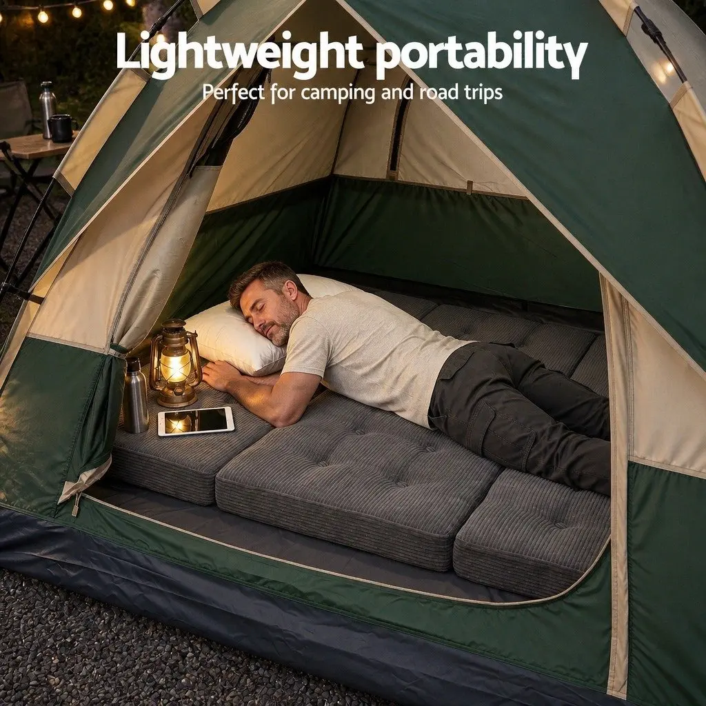 Double Folding Mattress 15cm Foldable Foam Portable Guest Sofa Bed Camping Mat