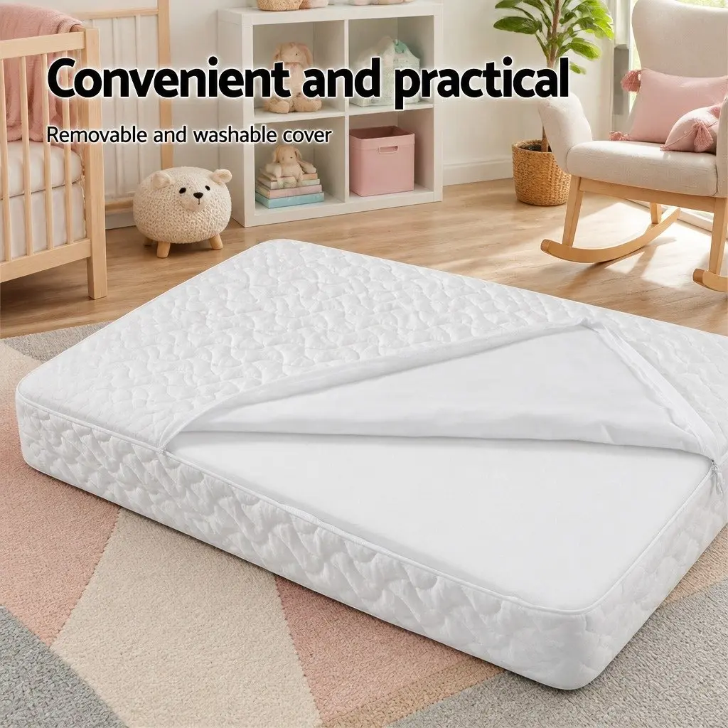 Foldable Foam Mattress Portable Baby Sleep Mat 3-Fold Lightweight White