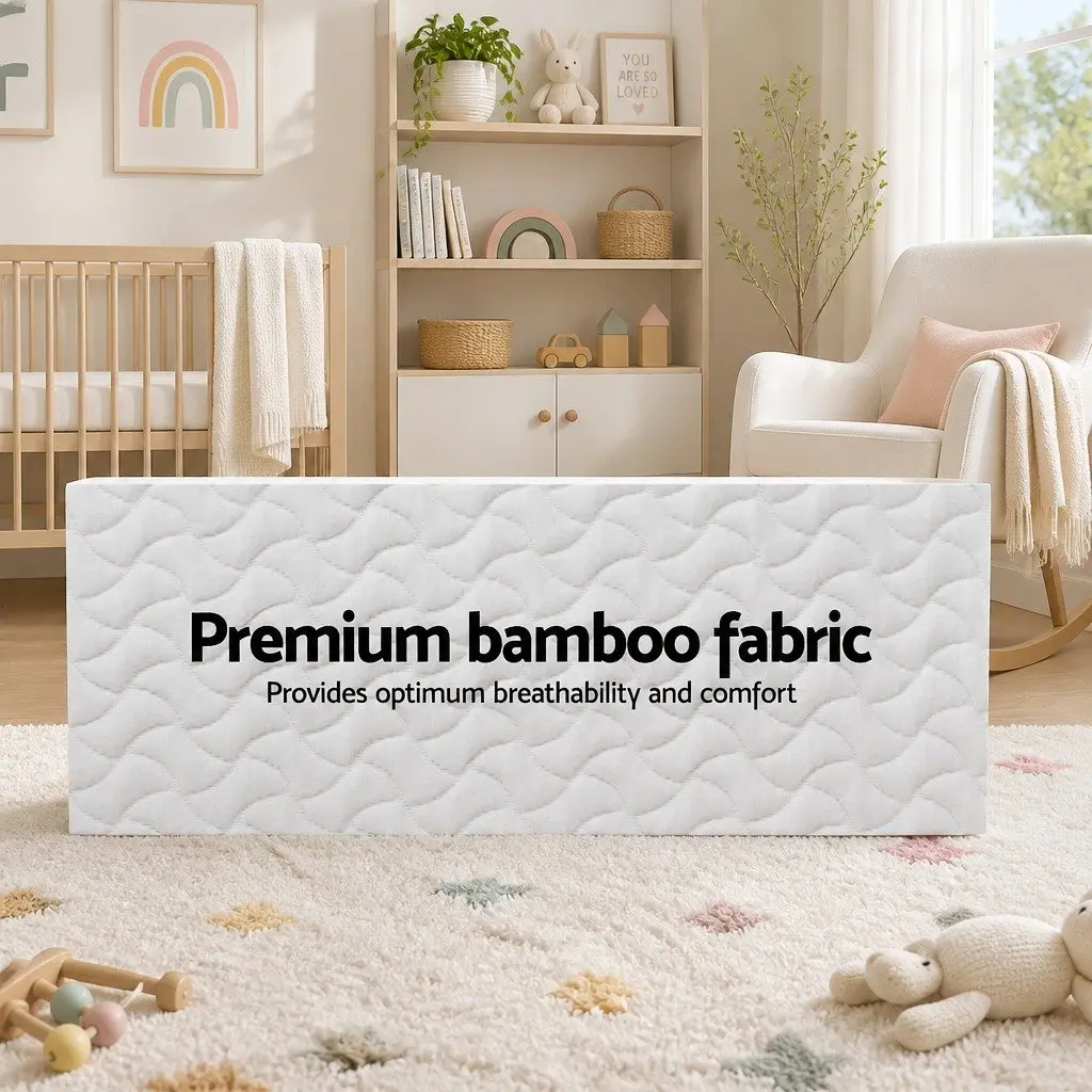 Foldable Foam Mattress Portable Baby Sleep Mat 3-Fold Lightweight White