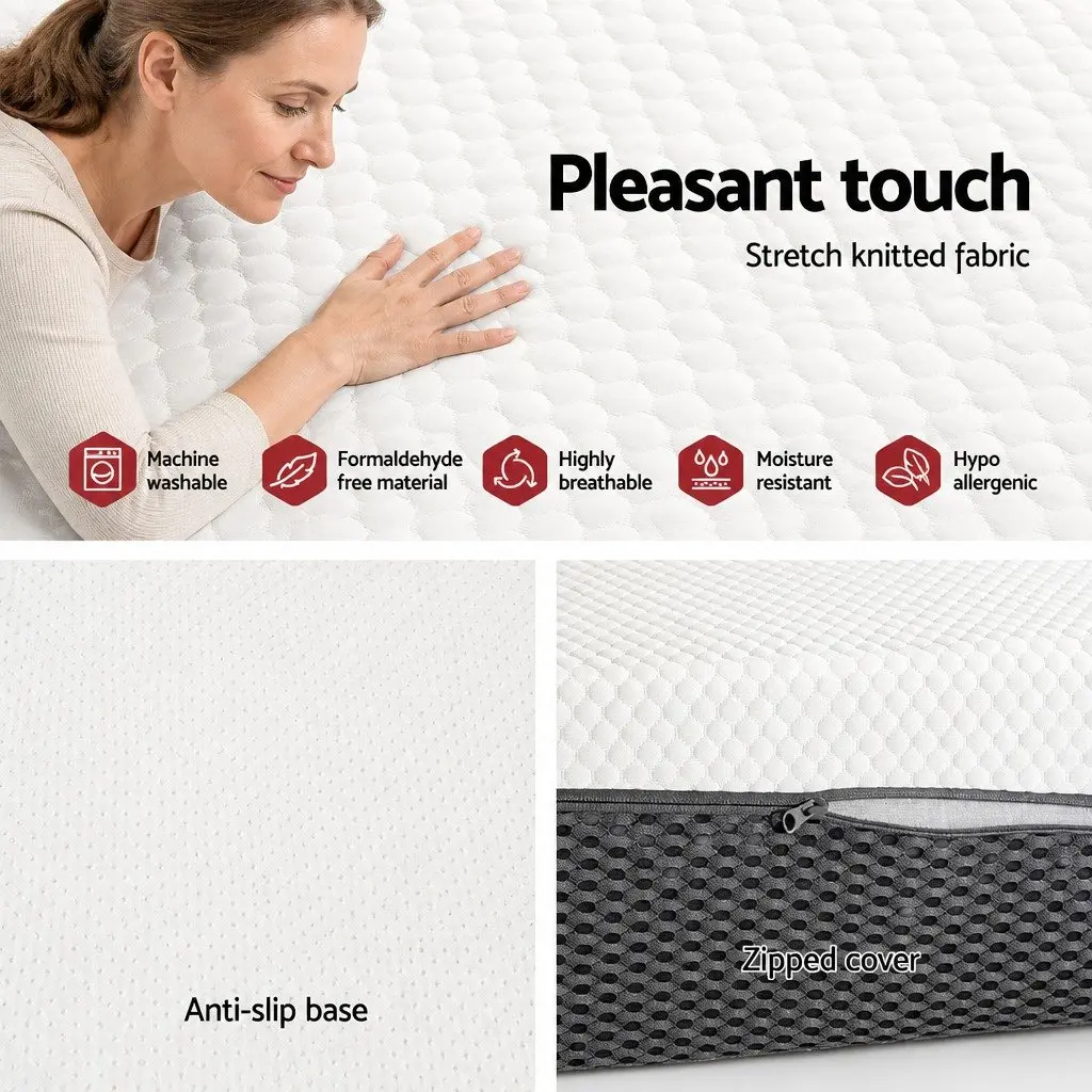 Memory Foam Mattress Cool Gel Pressure Relief Double Queen Size White