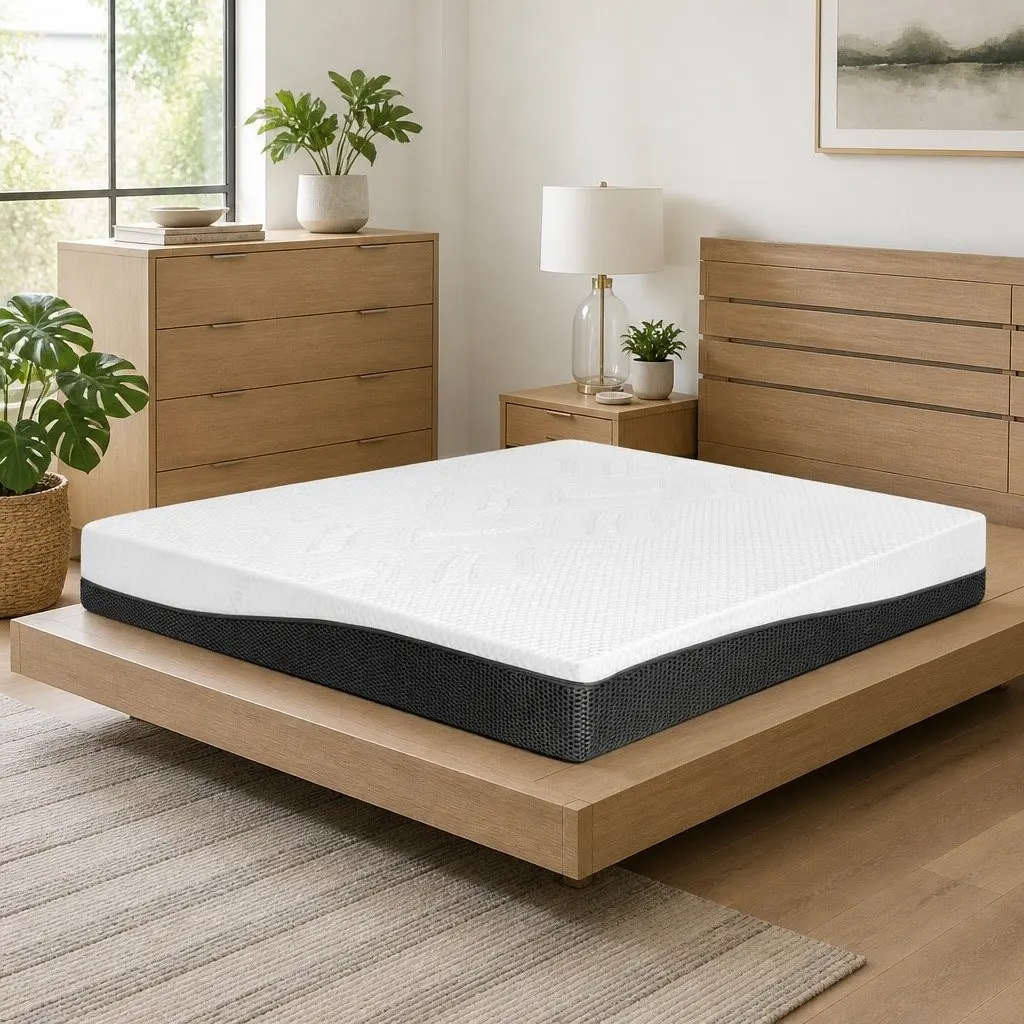 Memory Foam Mattress Queen 21cm Cool Gel Pressure Relief Hypo-Allergenic White