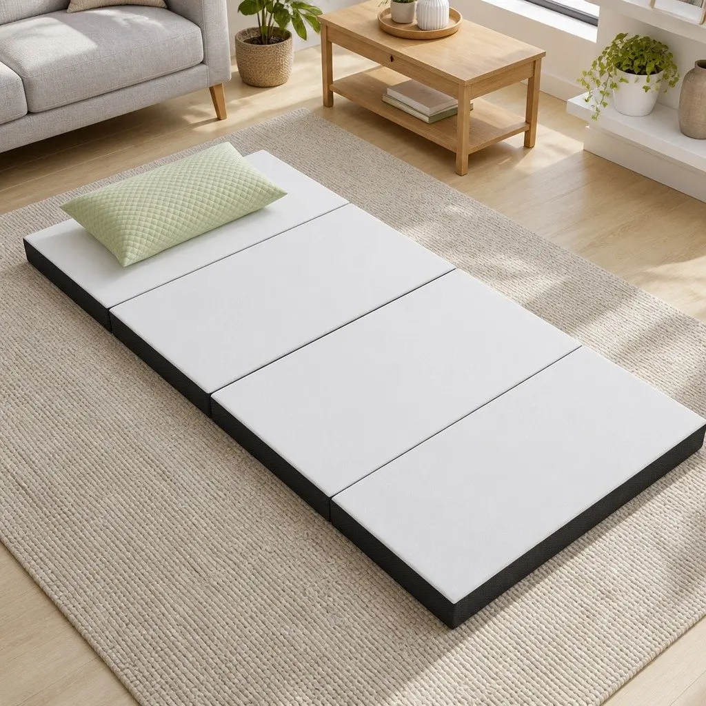Grey Foldable Foam Sofa Bed for Guests