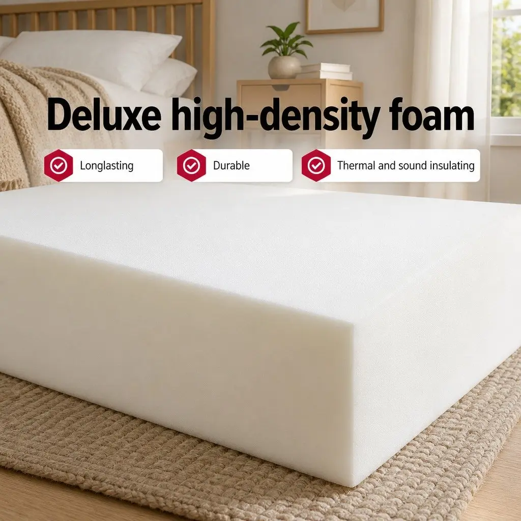 Foldable Foam Mattress Single Bed Chair Portable Green 180cm x 70cm x 12cm