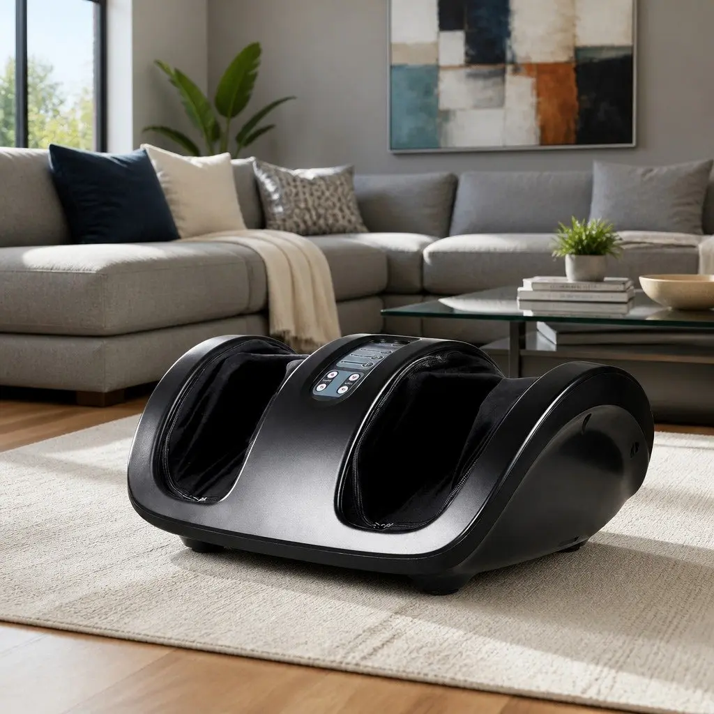 Foot Massager Shiatsu Electric Roller Kneading Massager Black