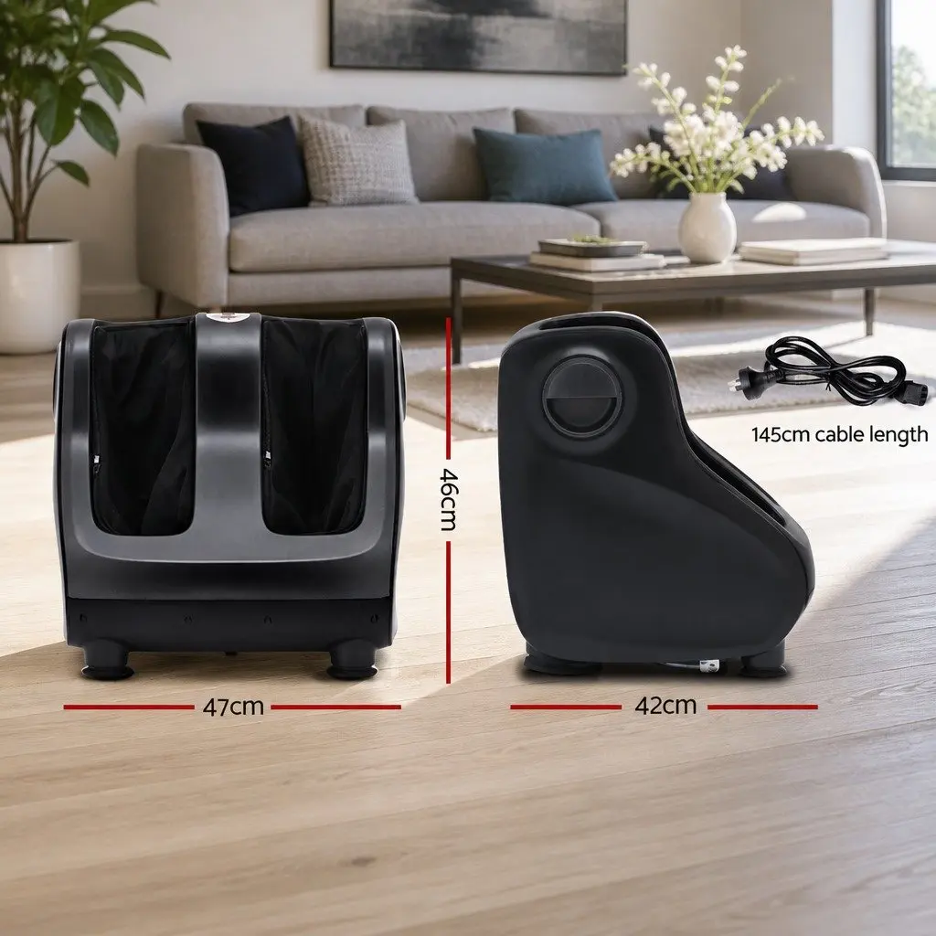 Foot Massager Shiatsu Electric Calf Leg Kneading Massage Chair Black