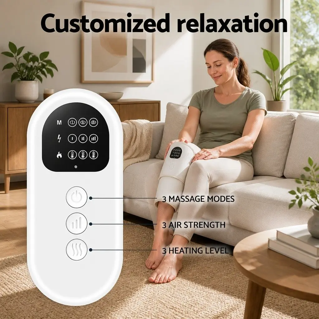 Calf Massager Air Compression Relaxation Cordless Rechargeable Grey