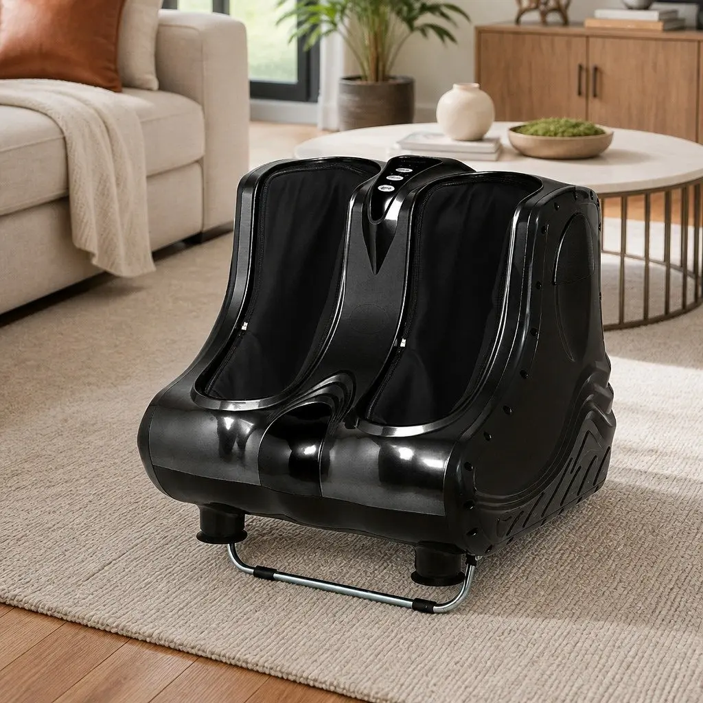 Foot Massager Electric Shiatsu Kneading Leg Roller Black