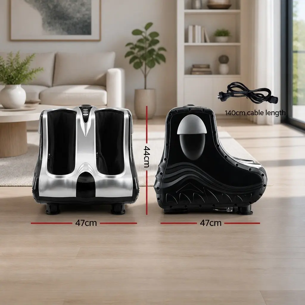Foot Massager Electric Shiatsu Kneading Ankle Calf Leg Massage Chair Silver