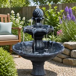 Quality 3-Tier Solar Fountain for Lasting Enjoyment