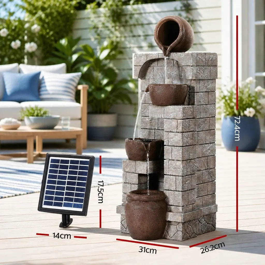Solar Water Fountain with Backup Battery