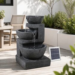 Warm and Inviting 3-Tier Solar Water Fountain