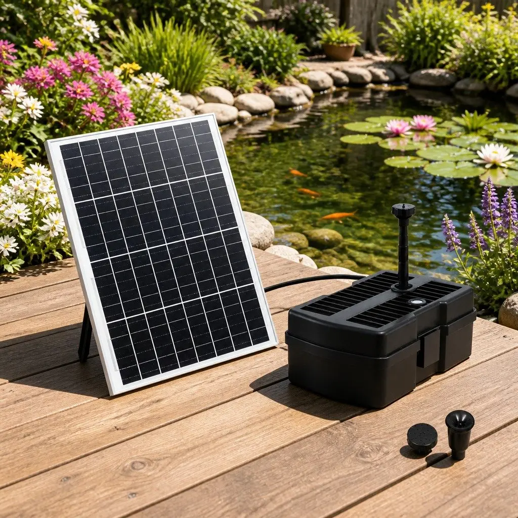 Solar Submersible Fountain Pump 1190L/H Outdoor Pond Water Feature with Filter