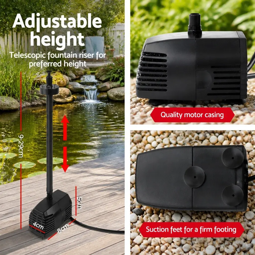 Solar Pond Pump with LED Lights for Gardens 4FT