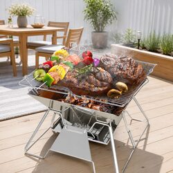 Reliable 2-in-1 Fire Pit and BBQ Grill for Outdoor Use