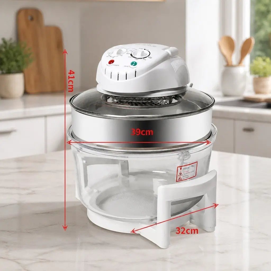 Air Fryer Convection Oven Electric 17L Large Capacity Oil-Free Cooking White