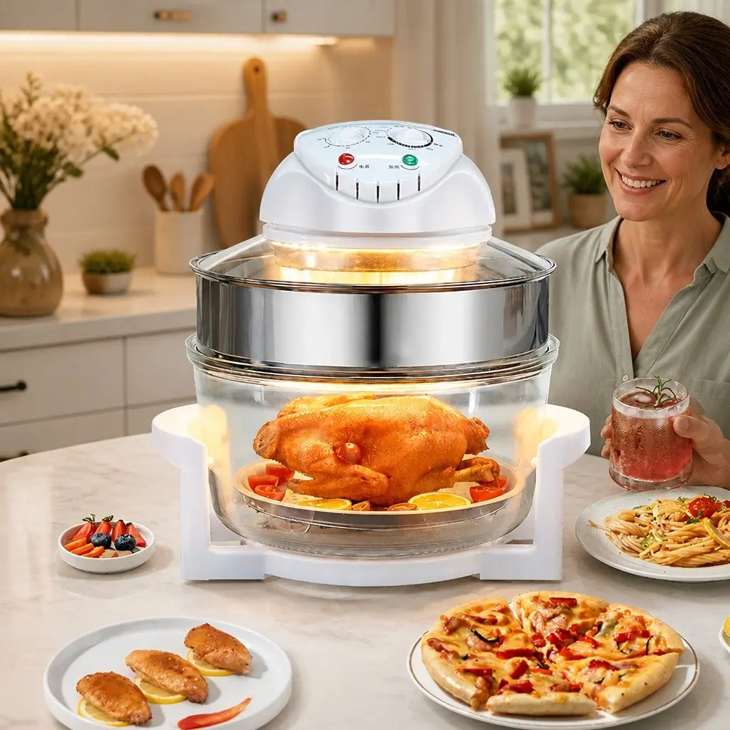 Air Fryer Convection Oven Electric 17L Large Capacity Oil-Free Cooking White