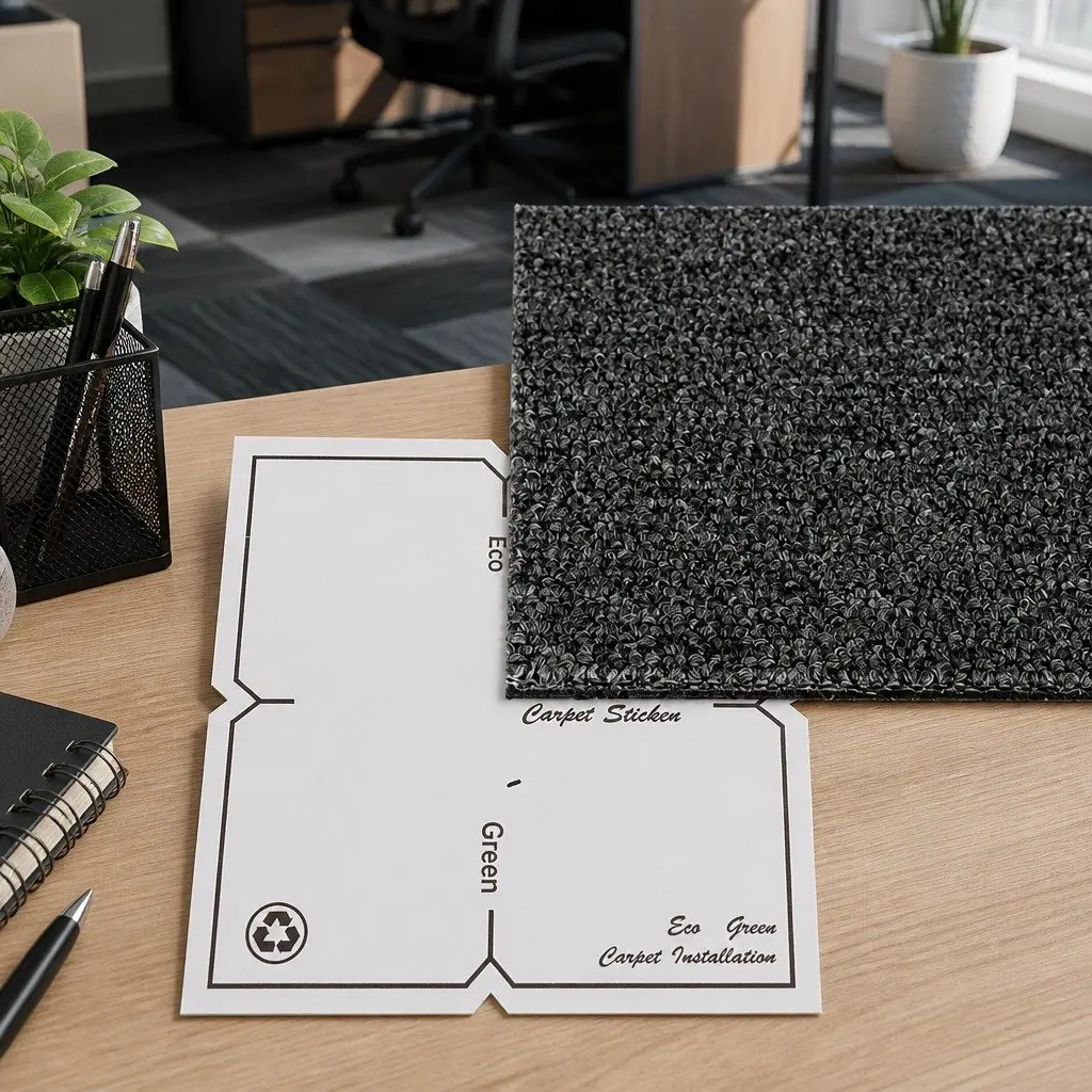 Carpet Tiles Commercial Heavy Duty 50cm Non-Slip Dark Grey Flooring