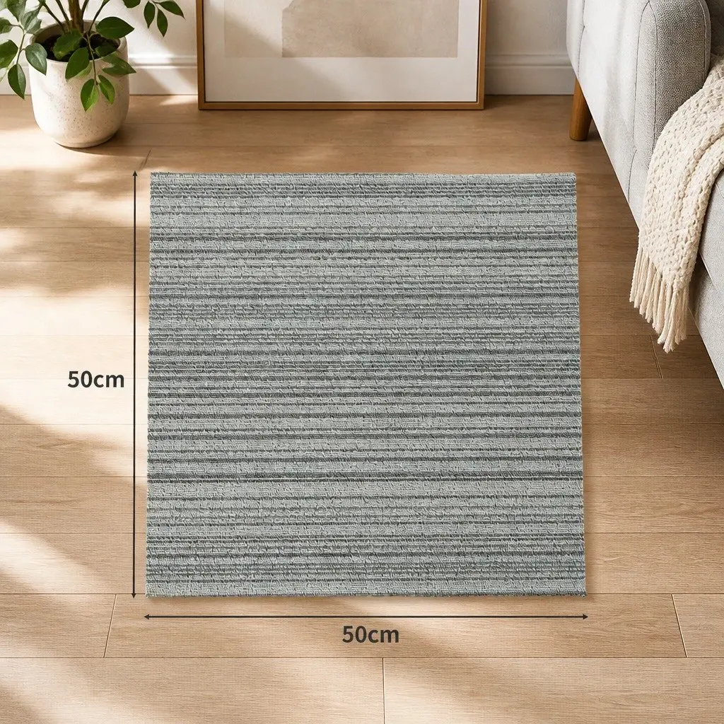 Carpet Tiles Commercial Grade 50x50cm Black Blue Grey 5m2 Heavy Duty